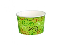 Isbæger 230/260 ml 8 oz Ø96x60 mm Pap Green twiddle,50 stk/ps - (50 stk.)