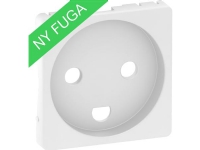 LAURITZ KNUDSEN Afdækning for FUGA stikkontakt 2-pol med jord med LED, hvid.