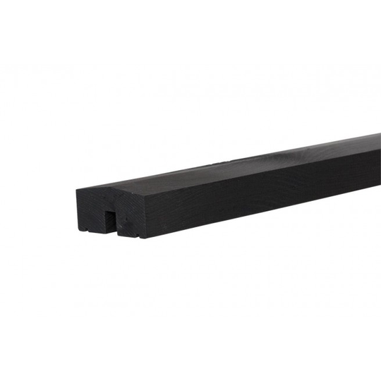 Plus Plank løsdel til plankeværk mellemtopafslutning 34x68mm x174cm sortgrundet 17769-15