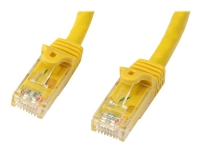 StarTech.com 1m CAT6 Ethernet Cable, 10 Gigabit Snagless RJ45 650MHz 100W PoE Patch Cord, CAT 6 10GbE UTP Network Cable w/Strain Relief, Yellow, Fluk