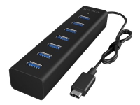ICY BOX IB-HUB1700-C3 - Hub - 7 x SuperSpeed USB 3.0 - desktop