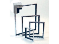 Svæveramme træ antik-silverlook 14x18