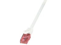 LogiLink PrimeLine - Patchkabel - RJ-45 (han) til RJ-45 (han) - 50 m - UTP - CAT 6 - halogenfri, formet, knastfri - hvid