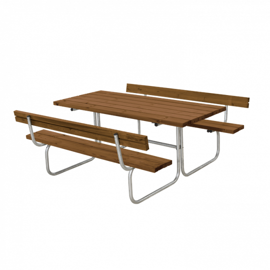 Plus Classic Bord/Bænkesæt m/2 ryglæn - 177 cm - Teak - 185872-17