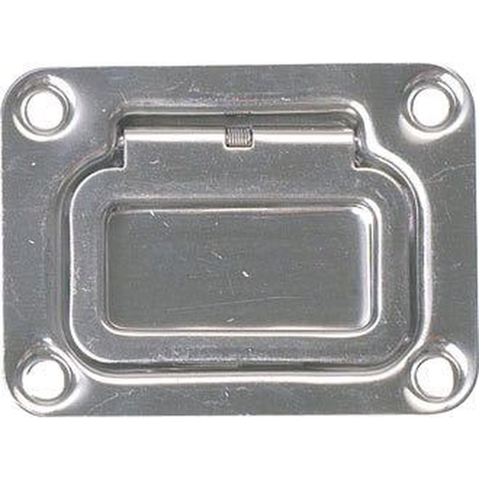 Dørkring Fjederbelastet Rustfrit Stål, 75x57x13mm
