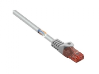 Basetech RJ45 CAT 6 U/UTP 1.00 m Grå med låsebeskyttelse, Halogenfri