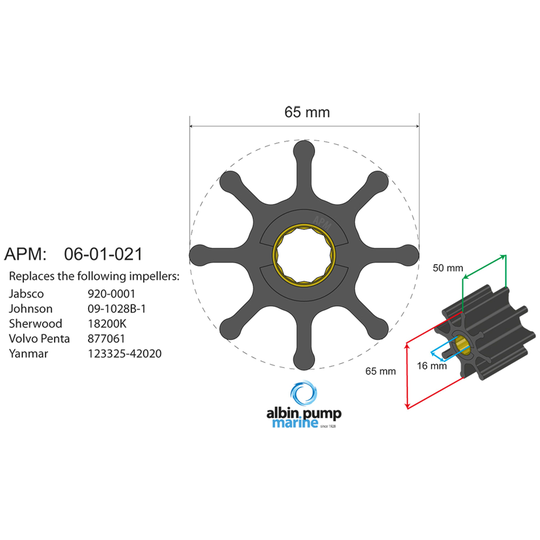 Premium impeller kit pn 06-01-021