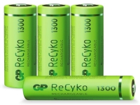 GP Batteries ReCyko+ 1300mAh 4Stk., Genopladeligt batteri, AA, Nikkel-Metalhydrid (NiMH), 1,2 V, 4 stk, 1300 mAh