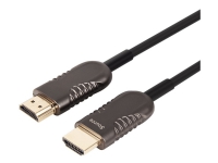 Unitek Y-C1031BK - HDMI-kabel - HDMI han til HDMI han - 30 m - afskærmet hybrid kobber/fiberoptik - sort - 4K support, aktiv