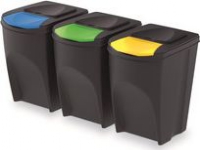 SortiBox litter bin SortiBox sorter set of 4 litter bins 35l black