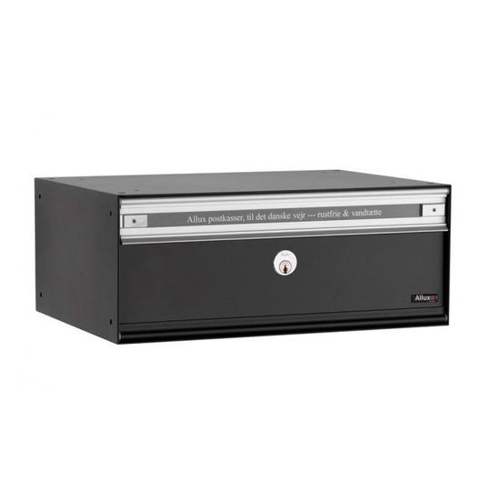 Allux PC2 - uden lås 5 modul Sort m stållåge Systempostkasse - F47855-5S