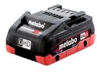 Metabo 625367000, Batteri, Lithium-ion High Density (LiHD), 4 At, 18 V, Metabo, Sort, Rød