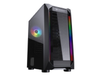 COUGAR Gaming MX410 T - Miditower - ATX - sidepanel med vindue - ingen strømforsyning (ATX) - sort - USB/Lyd