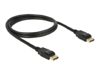 Delock - DisplayPort kabel - DisplayPort (han) til DisplayPort (han) - 1 m - haspet - sort