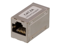 DELTACO - Netværkskobling - RJ-45 (hun) til RJ-45 (hun) - FTP - CAT 6a - sølv