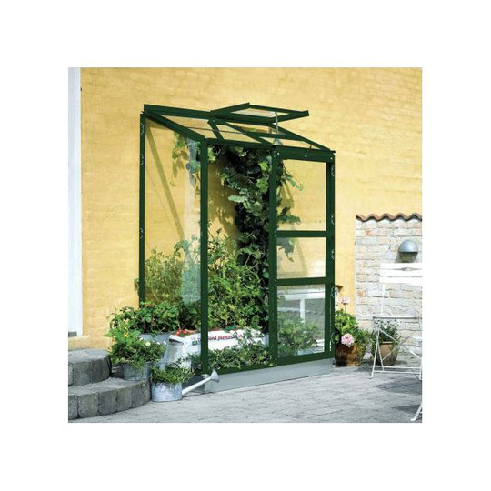 Halls Altan 2 0,9 m² grøn m/ 4 mm poly - vægdrivhus