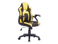 Nordic Gaming Little Warrior - Spillestol - armstøtter - vippe - drejeled - nylon, stål, skum, PU-behandlet læder - sort, gul