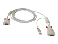 Lindy Combined KVM Cable - Video / USB kabel - USB, HD-15 (VGA) (han) til HD-15 (VGA) (han) - 3 m
