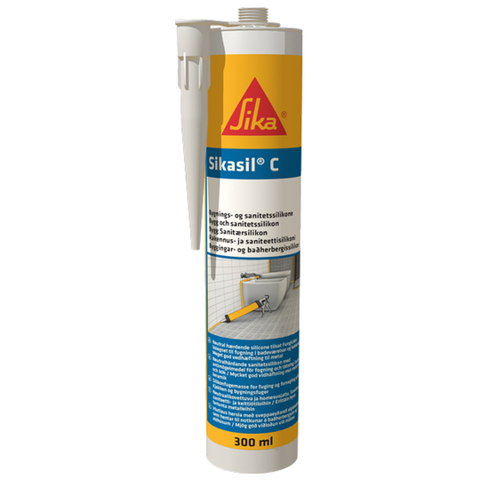 Sika Sikasil-C Silikon Hvid 300 ml