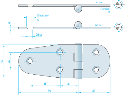 Hængsel 107x40mm rfr. 441710