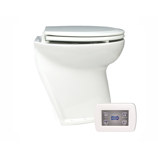 Jabsco deluxe flush el-toilet 17 lige bagkantsolenoid 12v