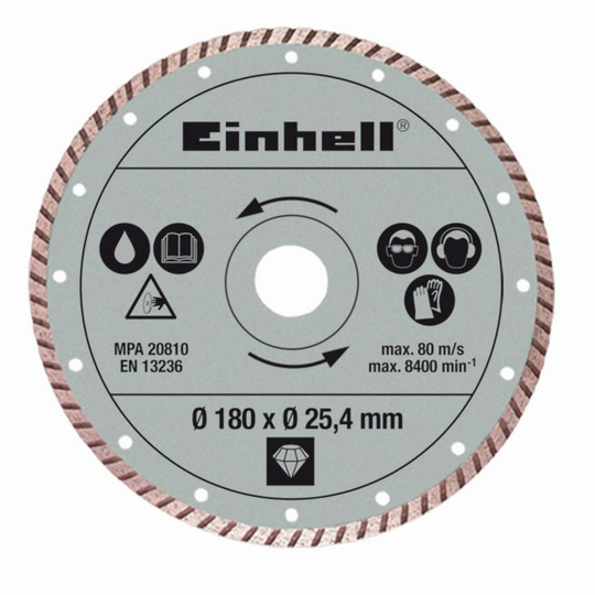 Einhell diamantskæreskive til fliseskæremaskine 8400min Ø180x25,4 mm