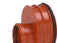 Reduktion 200-160mm glat rør - m.gi.ring påsat. Uponor Ultra PP