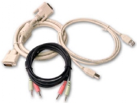 Avocent SwitchView Kabelsæt, 1,8 m, DVI til DVI, USB-B(Printer kabel), Jack(Lyd & Mic)