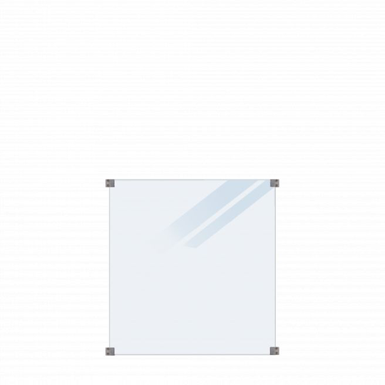 Plus Glashegn Frosted inkl. 4 beslag - B 90 cm x H 91 cm