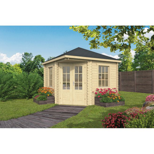 Sacramento Bjælkehytte 28 mm - 400770N - 9 m²