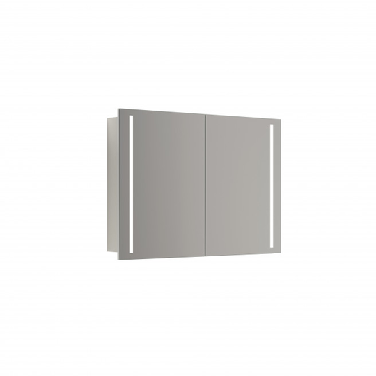 Scanbad MULTO Spejlskab integreret lys, m/2 låger 70x100 cm Hvid mat