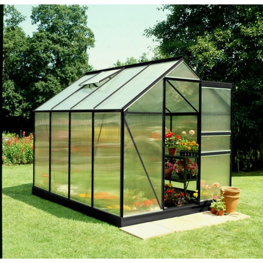 Halls Drivhus Popular 86 sort m/4 mm poly - F09709