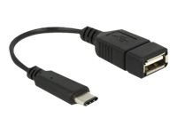 Delock - USB adapter - USB-C (han) til USB (hun) - USB 2.0 - 15 cm - sort