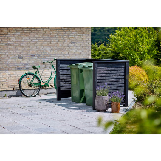 Plus Plank profil renovationsskjuler 198x193x111 cm. (LxBxH) - sortgrundet