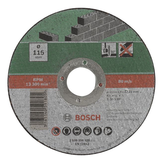 Bosch Skæreskive Sten 115x2,5mm Lige - 2609256328