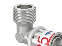 Uponor S-Press PLUS presvinkel 90° muffe/nippel 25 mm x 1