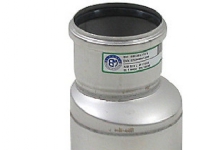 Blücher exec.overg.50-110mm - m.O-ring. AISI 316L.Syrefast stål