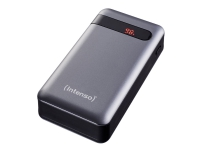Intenso PD20000 - Powerbank - 20000 mAh - 3 A - PD, QC 3.0 - 2 output-stikforbindelser (USB, USB-C) - på kabel: USB-C - antracit (sort)