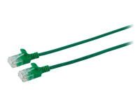 MicroConnect - Netværkskabel - RJ-45 (han) til RJ-45 (han) - 25 cm - 3.6 mm - UTP - CAT 6a - halogenfri, knastfri, strenget - grøn