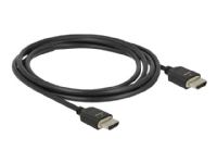 Delock - Ultra High Speed - HDMI-kabel - HDMI han til HDMI han - 2 m - tripel-afskærmet - sort - Dolby DTS-HD Master Audio support, Dolby TrueHD supp