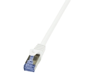 LogiLink PrimeLine - Patchkabel - RJ-45 (han) til RJ-45 (han) - 3 m - SFTP, PiMF - CAT 6a - booted, halogenfri, knastfri - hvid