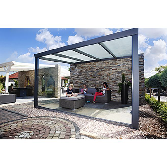 Terrasseoverdækning Alu Legend IQ Relax Polycarbonat Hvid - 600x300cm - RAL7016 Antrasit
