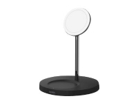 Belkin BOOST CHARGE PRO MagSafe 2-in-1 - Trådløs opladningsstander + AC-strømadapter - 15 Watt - Fast Charge - sort - for Apple AirPods AirPods Pro