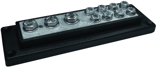 Koblingsterminal, sort 3 x 50 +8 x 16 mm