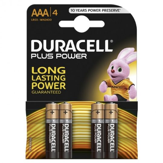 Duracell Plus Power AAA - 4pk. - Batteri