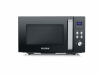 Severin MW 7763, Bordplade, Grill mikroovn, 25 L, 900 W, Knapper, Dreje, Sort, Rustfrit stål