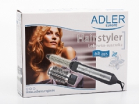 Adler AD 203, Varmluftsbørste, Varm, Grå, Hvid, Hængende løkke, 550 W, 419 g