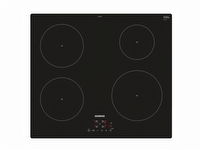 Siemens iQ100 EU611BEB2E - Induktions kogeplade - 4 plader - Niche - bredde: 56 cm - dybde: 49 cm - sort - rammeløs