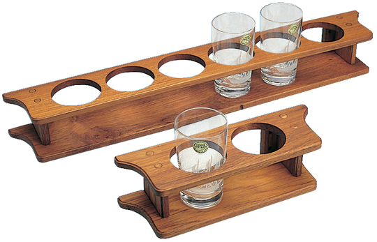 Glasholder teak 1 glas 20 x 9 x 9 cm.