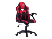 Nordic Gaming Little Warrior - Spillestol - armstøtter - vippe - drejeled - nylon, stål, skum, PU-behandlet læder - sort, rød